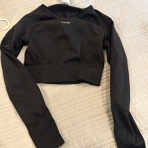 Gymshark Black Long Sleeve Crop Top